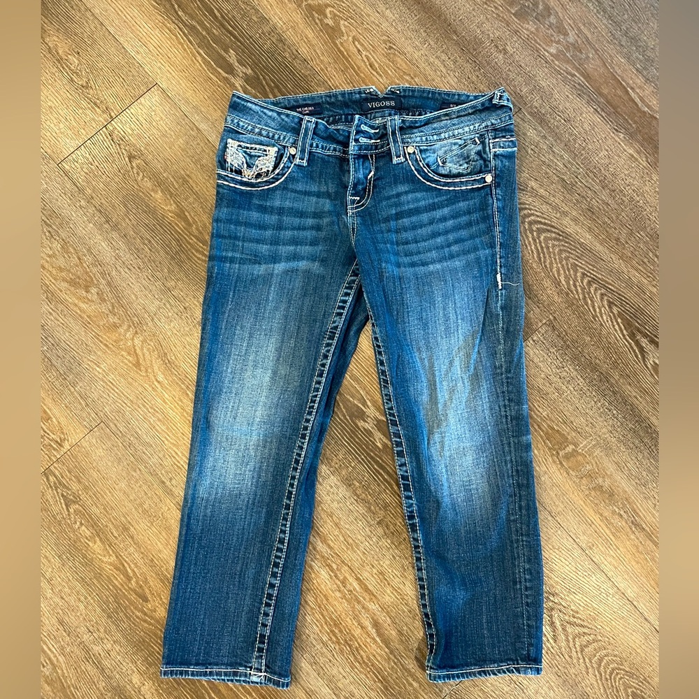 Vigoss Blue Skinny Jeans with Distressed Look